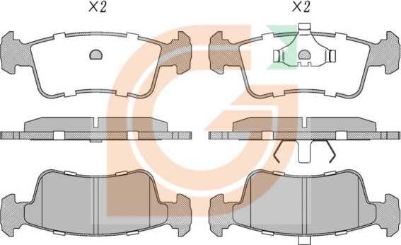 GAMA GA11554 - Kit de plaquettes de frein, frein à disque cwaw.fr