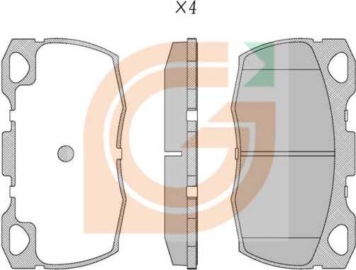 GAMA GA11569 - Kit de plaquettes de frein, frein à disque cwaw.fr