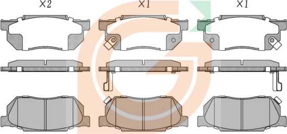 GAMA GA11561 - Kit de plaquettes de frein, frein à disque cwaw.fr