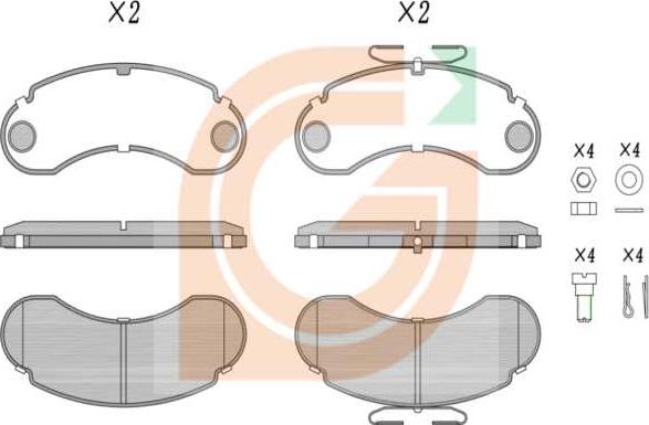 GAMA GA11613 - Kit de plaquettes de frein, frein à disque cwaw.fr