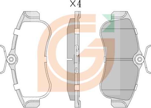 GAMA GA11583 - Kit de plaquettes de frein, frein à disque cwaw.fr