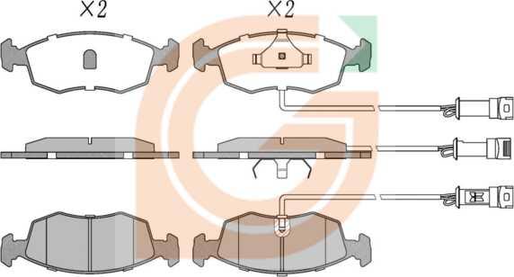 GAMA GA11526 - Kit de plaquettes de frein, frein à disque cwaw.fr