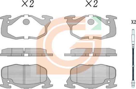 GAMA GA11528 - Kit de plaquettes de frein, frein à disque cwaw.fr