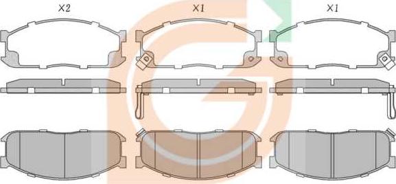 GAMA GA11570 - Kit de plaquettes de frein, frein à disque cwaw.fr