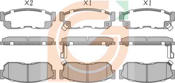 GAMA GA11691 - Kit de plaquettes de frein, frein à disque cwaw.fr