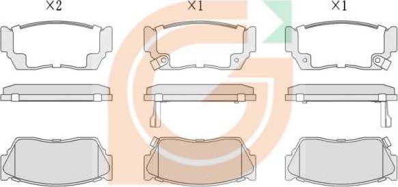 GAMA GA11692 - Kit de plaquettes de frein, frein à disque cwaw.fr