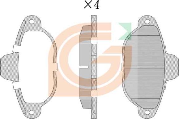 GAMA GA11641 - Kit de plaquettes de frein, frein à disque cwaw.fr