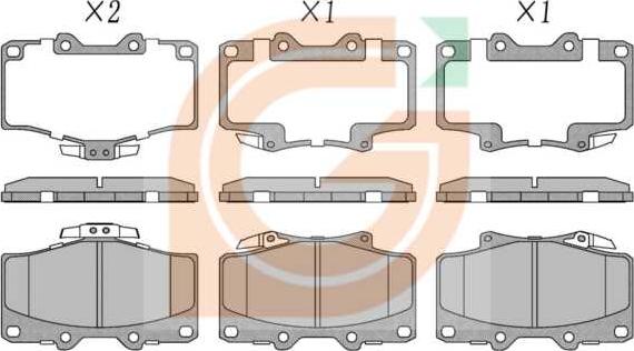 GAMA GA11669 - Kit de plaquettes de frein, frein à disque cwaw.fr