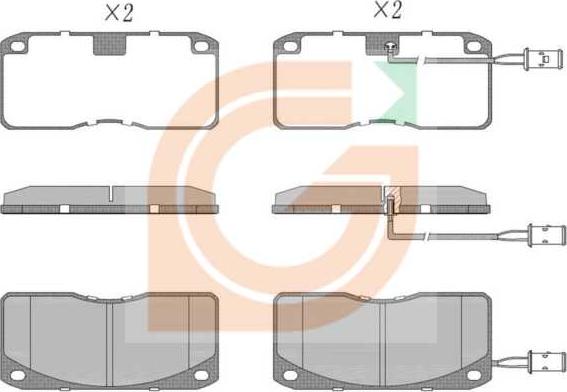 GAMA GA11666 - Kit de plaquettes de frein, frein à disque cwaw.fr