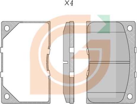 GAMA GA11601 - Kit de plaquettes de frein, frein à disque cwaw.fr