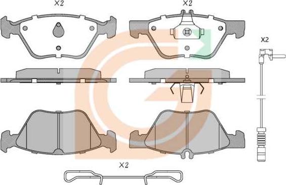 GAMA GA11607 - Kit de plaquettes de frein, frein à disque cwaw.fr