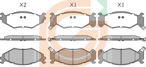 GAMA GA11635 - Kit de plaquettes de frein, frein à disque cwaw.fr