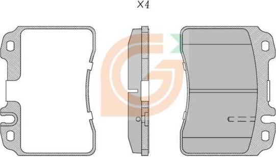 GAMA GA11047 - Kit de plaquettes de frein, frein à disque cwaw.fr