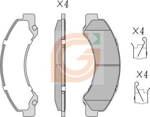 GAMA GA11004 - Kit de plaquettes de frein, frein à disque cwaw.fr