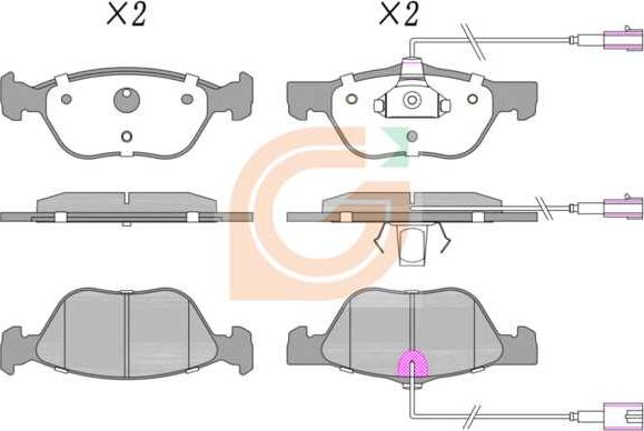 GAMA GA11018 - Kit de plaquettes de frein, frein à disque cwaw.fr