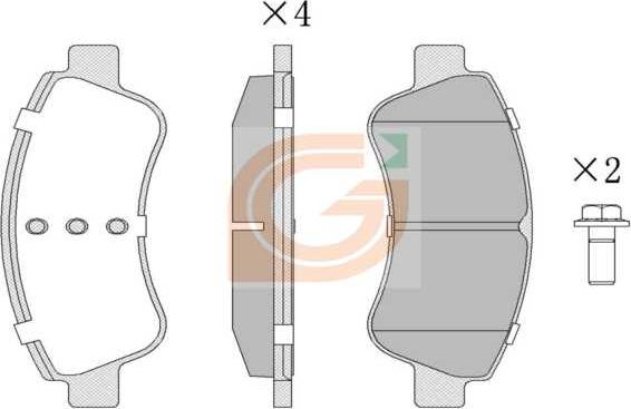 GAMA GA11086 - Kit de plaquettes de frein, frein à disque cwaw.fr