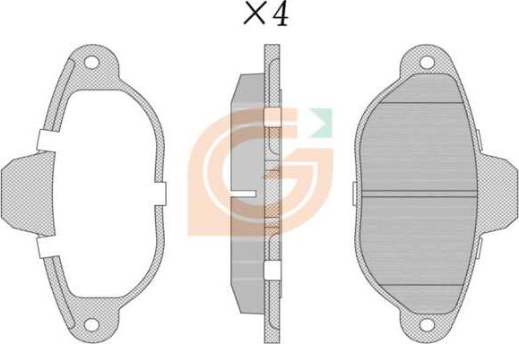 GAMA GA11087 - Kit de plaquettes de frein, frein à disque cwaw.fr