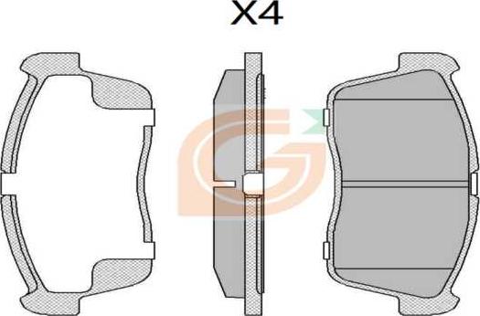 GAMA GA11039 - Kit de plaquettes de frein, frein à disque cwaw.fr