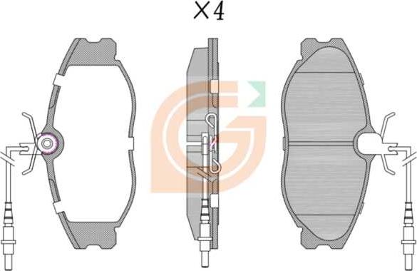 GAMA GA11031 - Kit de plaquettes de frein, frein à disque cwaw.fr