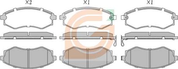 GAMA GA11027 - Kit de plaquettes de frein, frein à disque cwaw.fr