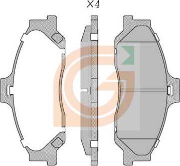 GAMA GA11145 - Kit de plaquettes de frein, frein à disque cwaw.fr