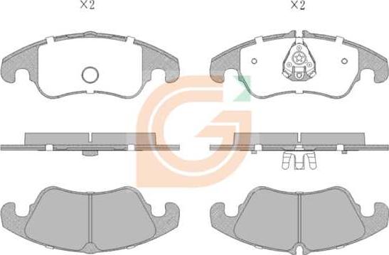 GAMA GA11156 - Kit de plaquettes de frein, frein à disque cwaw.fr