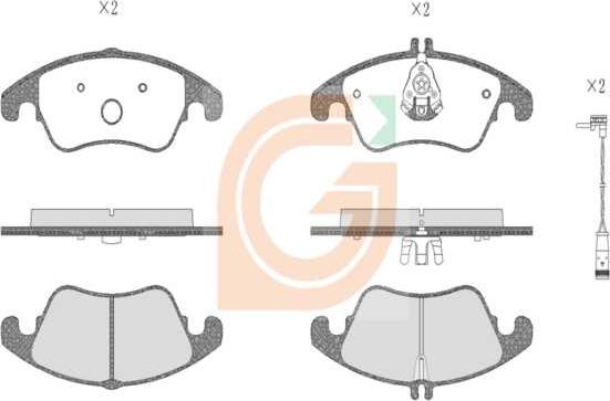 GAMA GA11157 - Kit de plaquettes de frein, frein à disque cwaw.fr