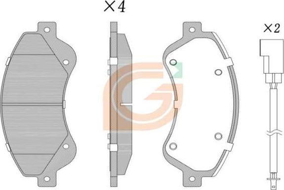 GAMA GA11108 - Kit de plaquettes de frein, frein à disque cwaw.fr