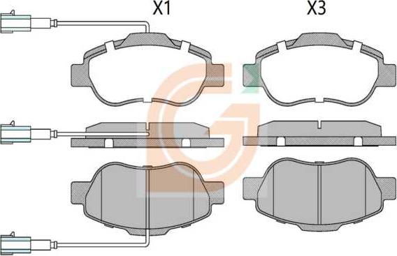 GAMA GA11111 - Kit de plaquettes de frein, frein à disque cwaw.fr