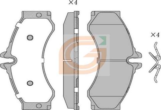 GAMA GA11181 - Kit de plaquettes de frein, frein à disque cwaw.fr