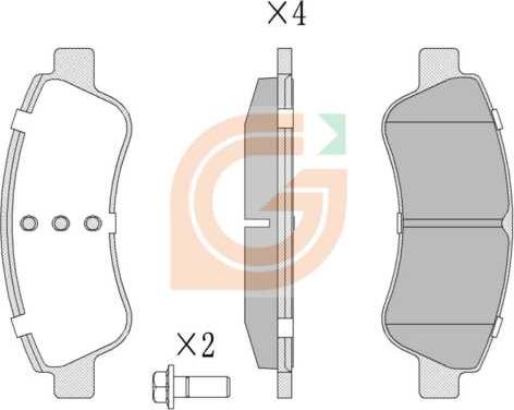 GAMA GA11136 - Kit de plaquettes de frein, frein à disque cwaw.fr