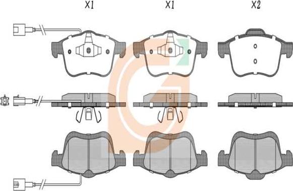 GAMA GA11174 - Kit de plaquettes de frein, frein à disque cwaw.fr