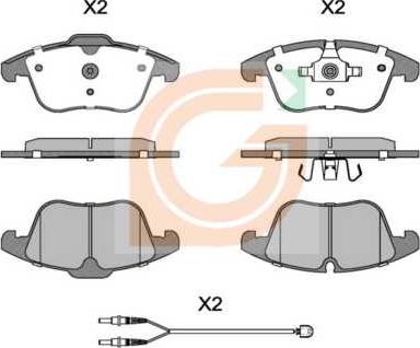 GAMA GA11171 - Kit de plaquettes de frein, frein à disque cwaw.fr