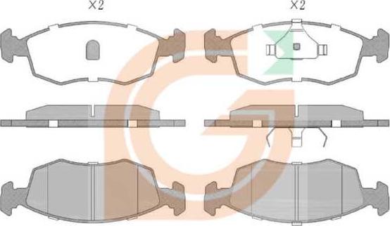 GAMA GA11849 - Kit de plaquettes de frein, frein à disque cwaw.fr