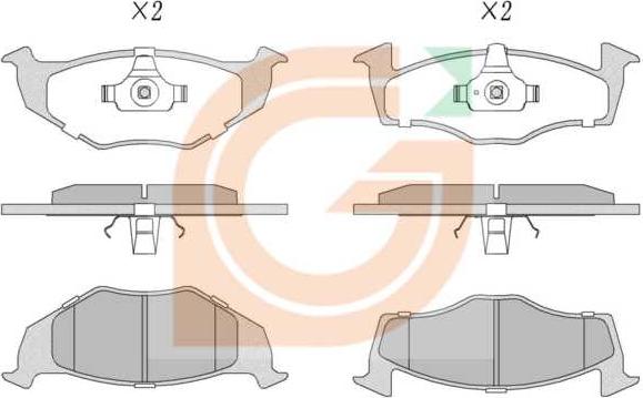 GAMA GA11841 - Kit de plaquettes de frein, frein à disque cwaw.fr