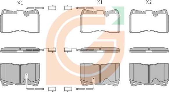 GAMA GA11847 - Kit de plaquettes de frein, frein à disque cwaw.fr