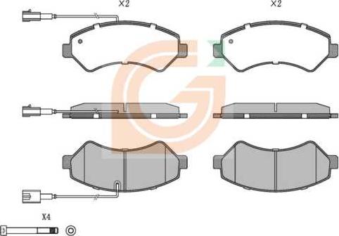 GAMA GA11349 - Kit de plaquettes de frein, frein à disque cwaw.fr