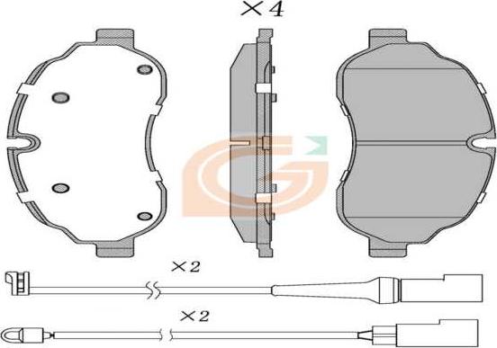 GAMA GA11346 - Kit de plaquettes de frein, frein à disque cwaw.fr