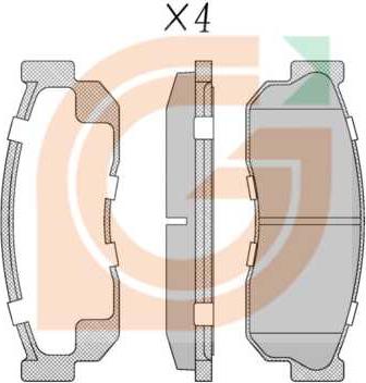 GAMA GA11309 - Kit de plaquettes de frein, frein à disque cwaw.fr