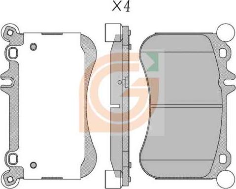 GAMA GA11389 - Kit de plaquettes de frein, frein à disque cwaw.fr