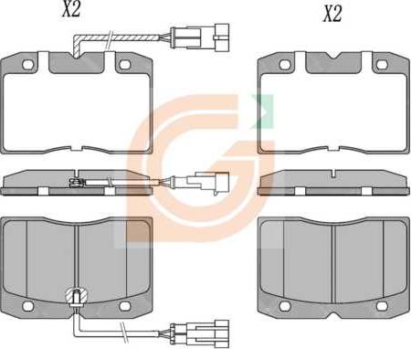 GAMA GA11384 - Kit de plaquettes de frein, frein à disque cwaw.fr