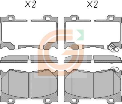 GAMA GA11387 - Kit de plaquettes de frein, frein à disque cwaw.fr