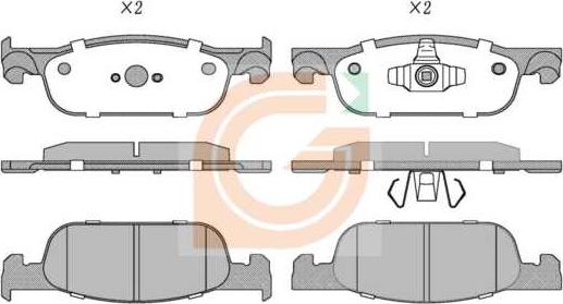 GAMA GA11339 - Kit de plaquettes de frein, frein à disque cwaw.fr