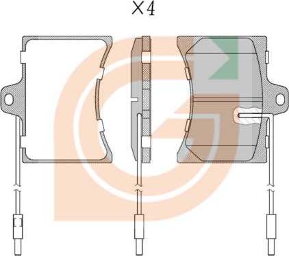 GAMA GA11334 - Kit de plaquettes de frein, frein à disque cwaw.fr