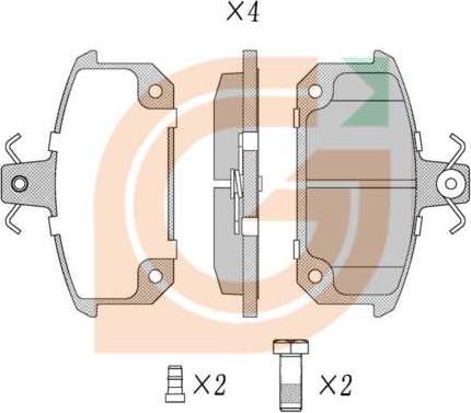 GAMA GA11336 - Kit de plaquettes de frein, frein à disque cwaw.fr