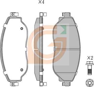 GAMA GA11324 - Kit de plaquettes de frein, frein à disque cwaw.fr