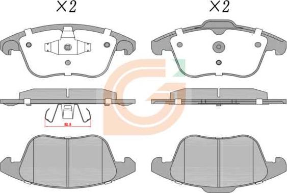 GAMA GA11325 - Kit de plaquettes de frein, frein à disque cwaw.fr