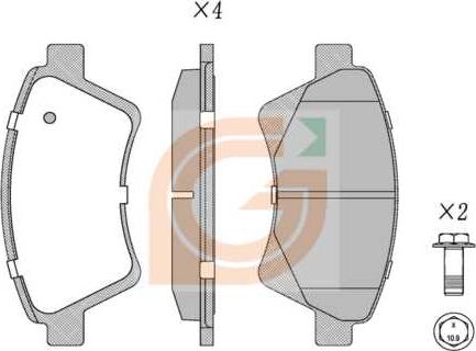 GAMA GA11372 - Kit de plaquettes de frein, frein à disque cwaw.fr