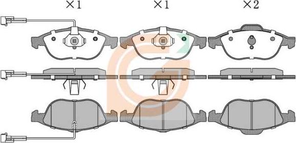 GAMA GA11292 - Kit de plaquettes de frein, frein à disque cwaw.fr