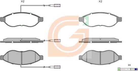 GAMA GA11262 - Kit de plaquettes de frein, frein à disque cwaw.fr